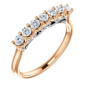 Clover Round Moissanite Scrolls Anniversary Band-Wedding and Anniversary Bands-Fire & Brilliance ®