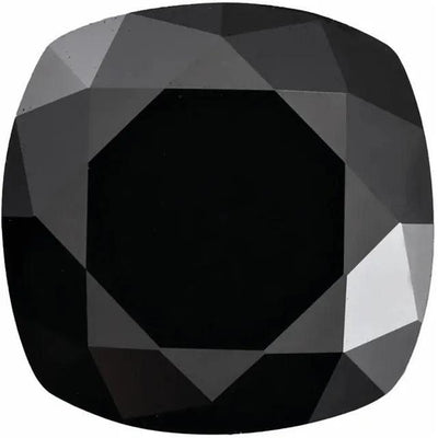 Cushion Diamond Faceted FAB Black Moissanite Loose Stone-FIRE & BRILLIANCE