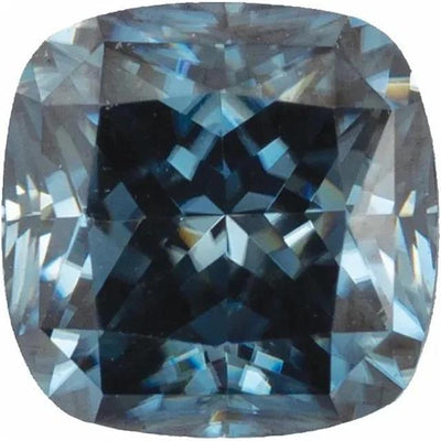 Cushion Diamond Faceted FAB Blue Moissanite Loose Stone-FIRE & BRILLIANCE