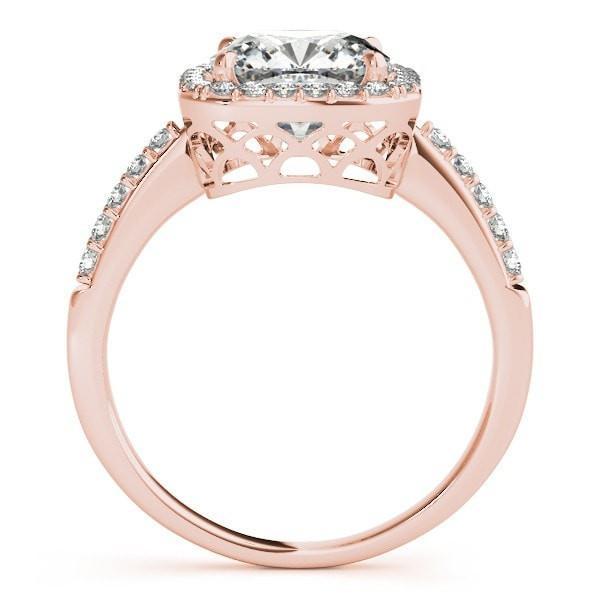 Dalena Cushion Moissanite Halo Engagement Ring-Custom-Made Jewelry-Fire & Brilliance ®