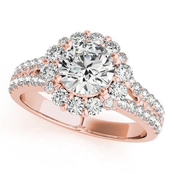 Darla Round Moissanite Diamond Channel Split Shank Under Bezel Cathedral Ring-Custom-Made Jewelry-Fire & Brilliance ®