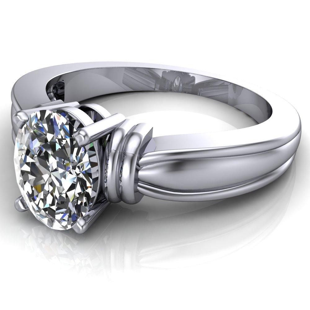 Davina Oval Moissanite Davina 4 Prong Engagement Ring-Custom-Made Jewelry-Fire & Brilliance ®