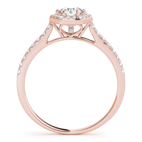 Debbie Round Moissanite Hexagon Halo Engagement Ring-Custom-Made Jewelry-Fire & Brilliance ®