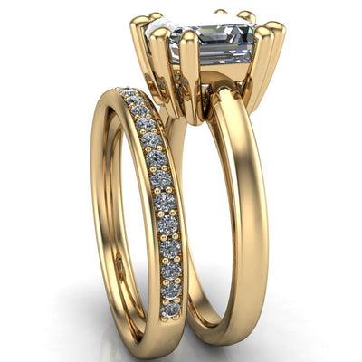 Deborah Asscher Moissanite 8 Prong Ring-Custom-Made Jewelry-Fire & Brilliance ®