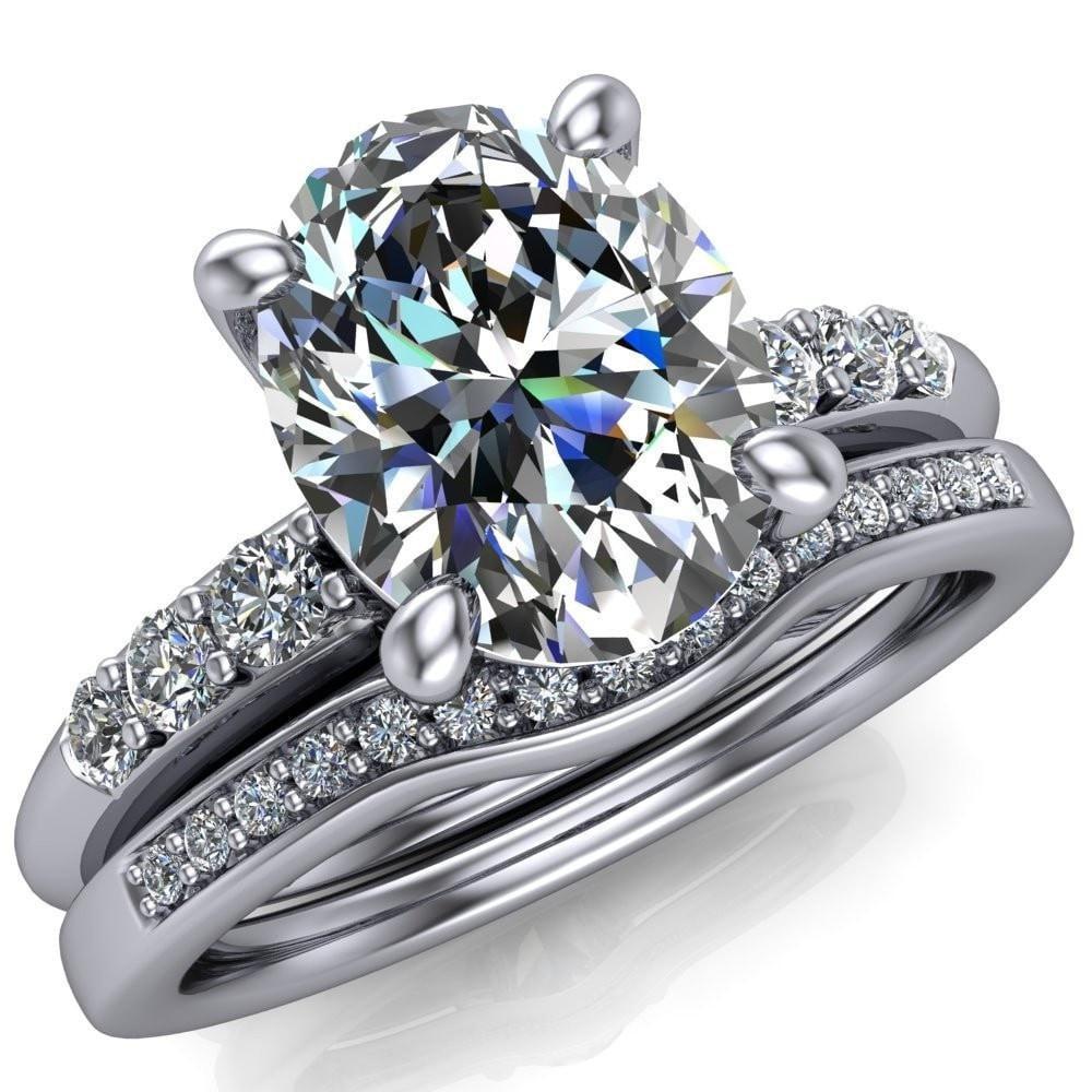 Decade Oval Moissanite Multi Stone 4 Prong Ring-Custom-Made Jewelry-Fire & Brilliance ®
