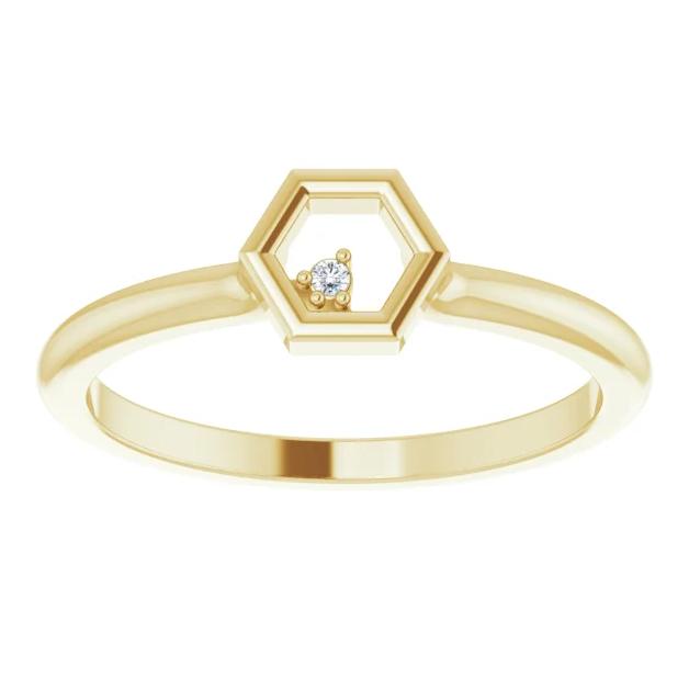 Diamond Stackable Honeycomb Ring-FIRE & BRILLIANCE