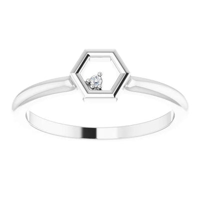 Diamond Stackable Honeycomb Ring-FIRE & BRILLIANCE