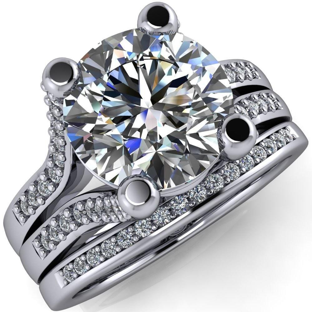 Dylan Round Center Stone Split Diamond Channel Setting – FIRE & BRILLIANCE
