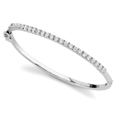 Elegant Moissanite or Diamond Bangle-Custom-Made Jewelry-Fire & Brilliance ®