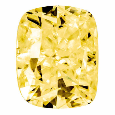 Elongated Cushion Canary Yellow FAB Moissanite Loose Stone-FIRE & BRILLIANCE