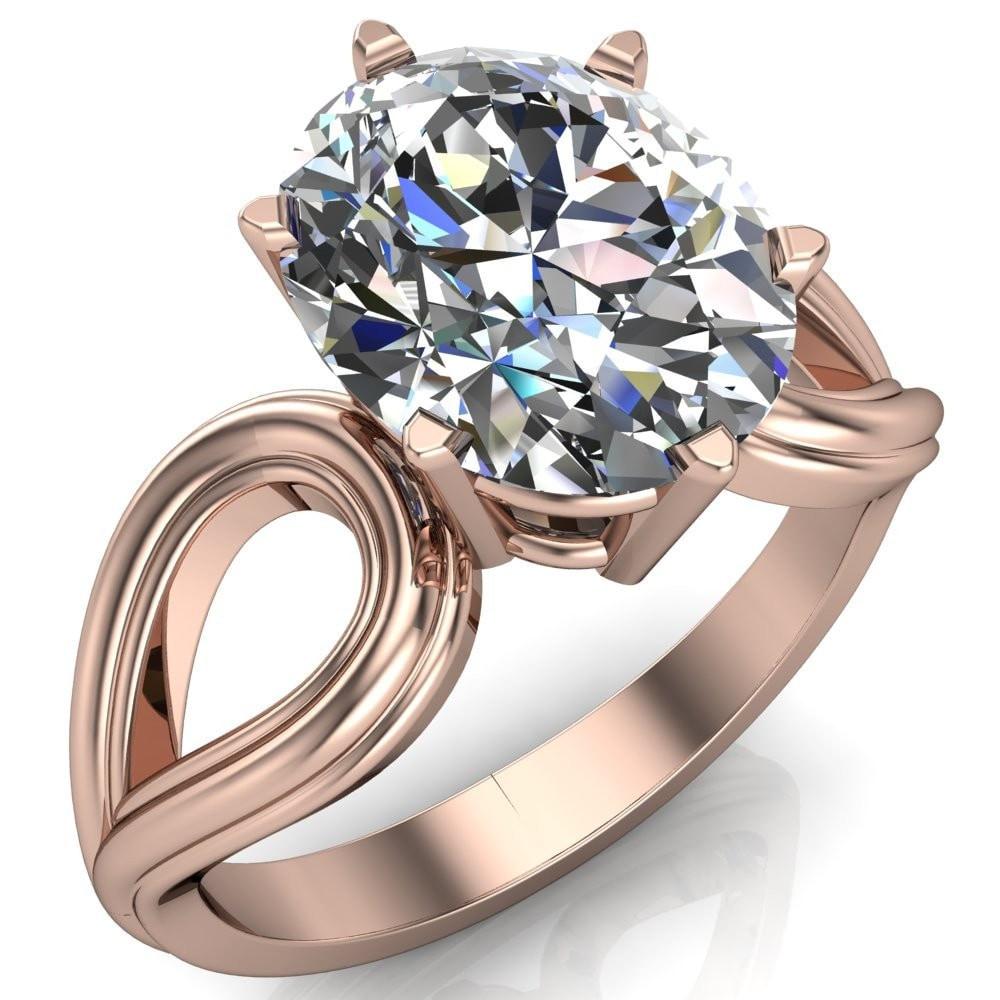 Esperanza Oval Loop 6 Prong Engagement Ring-Custom-Made Jewelry-Fire & Brilliance ®