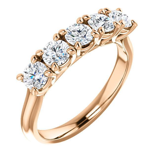 Estella Round Moissanite Anniversary Band – FIRE & BRILLIANCE