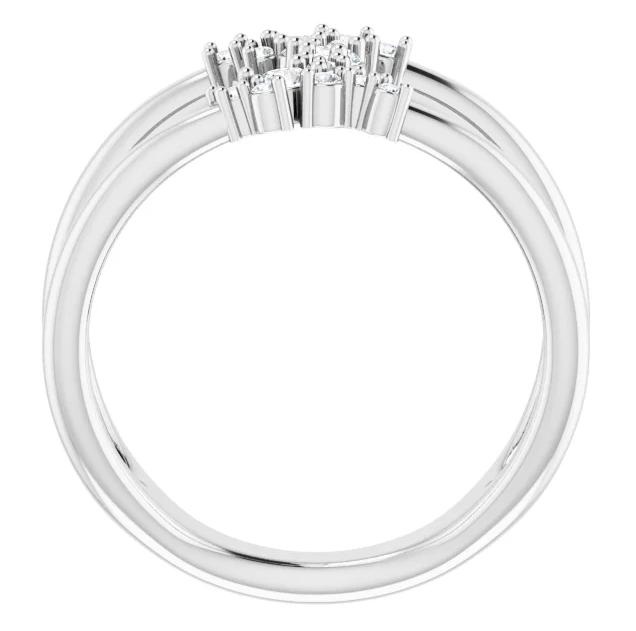 Fabianna 1/3 CTW Moissanite or Diamond Space Ring-FIRE & BRILLIANCE