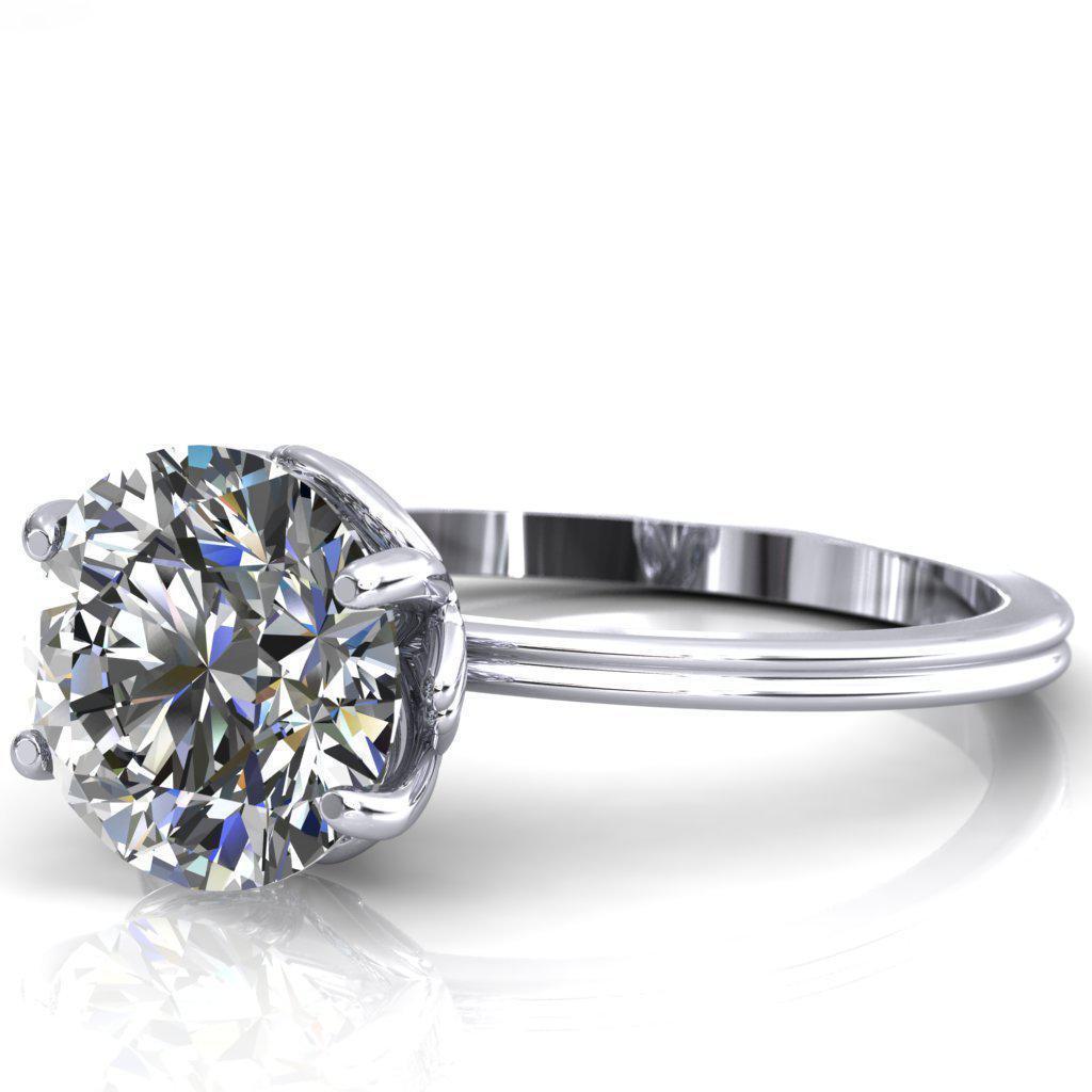 Forever Knot Round Moissanite Engagement Ring-Custom-Made Jewelry-Fire & Brilliance ®