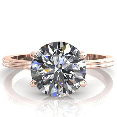 Forever Knot Round Moissanite Engagement Ring-Custom-Made Jewelry-Fire & Brilliance ®