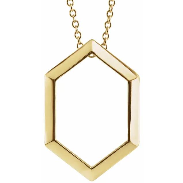 Gold Geometric 16-18" Necklace-FIRE & BRILLIANCE