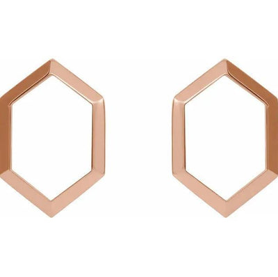 Gold Geometric Drop Earrings-FIRE & BRILLIANCE