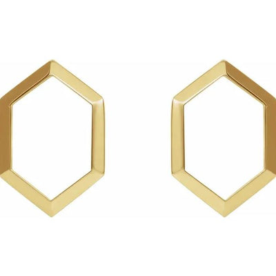 Gold Geometric Drop Earrings-FIRE & BRILLIANCE