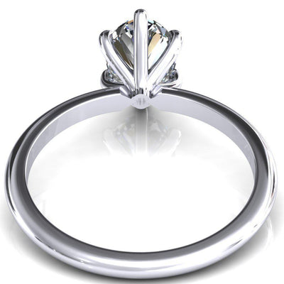 Gracey Oval Moissanite 6-Claw Prong Engagement Ring-Custom-Made Jewelry-Fire & Brilliance ®