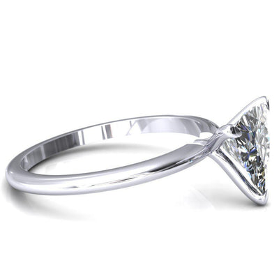 Gracey Trillion Moissanite 3-Claw Prong Engagement Ring-Custom-Made Jewelry-Fire & Brilliance ®