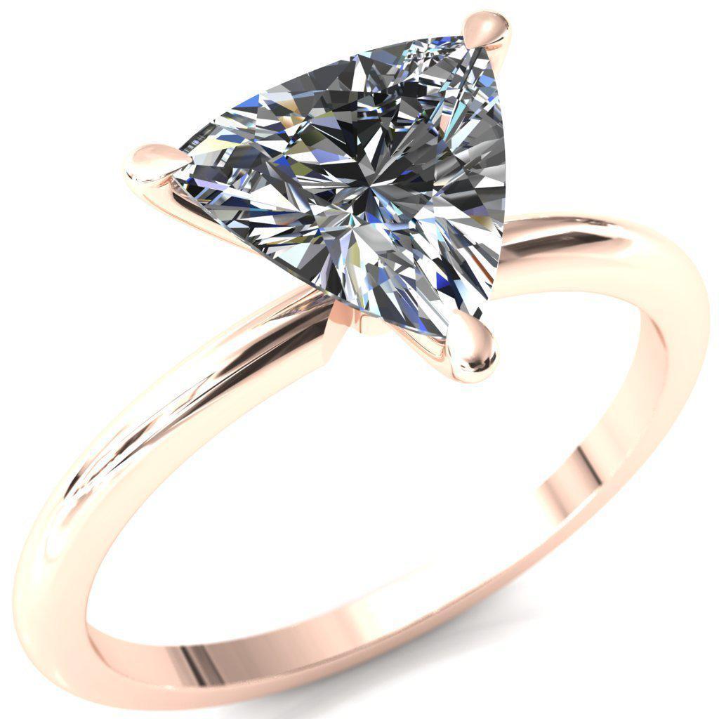 Gracey Trillion Moissanite 3-Claw Prong Engagement Ring-Custom-Made Jewelry-Fire & Brilliance ®