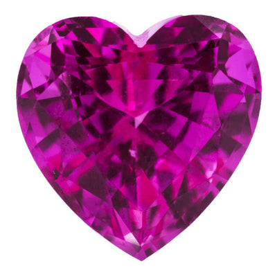 Heart Chatham Lab-Grown Pink Sapphire Gems-Chatham Lab-Grown Gems-Fire & Brilliance ®