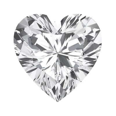 Heart Chatham Lab-Grown White Sapphire Gems-Chatham Lab-Grown Gems-Fire & Brilliance ®