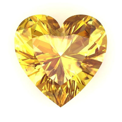 Heart Chatham Lab-Grown Yellow Sapphire Gems-Chatham Lab-Grown Gems-Fire & Brilliance ®