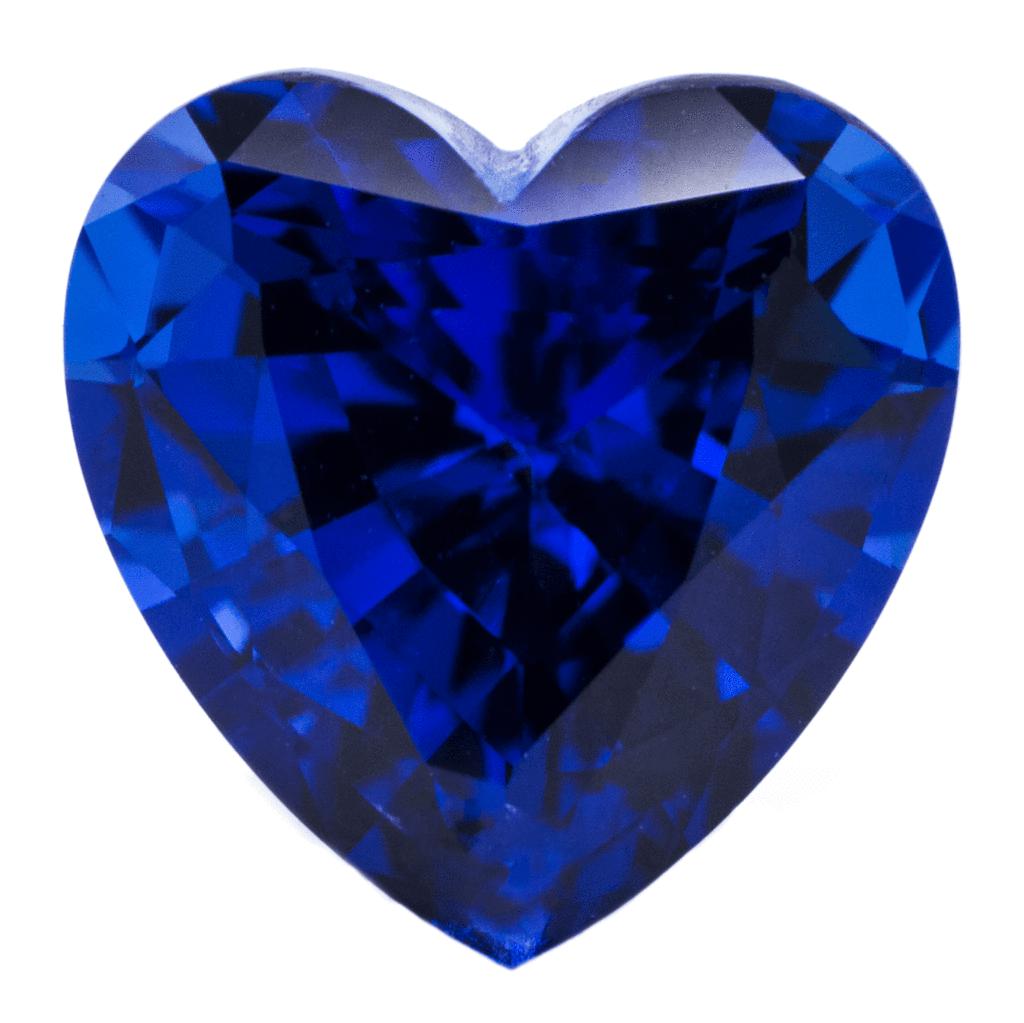 Heart FAB Lab-Grown Blue Sapphire Gems-FIRE & BRILLIANCE