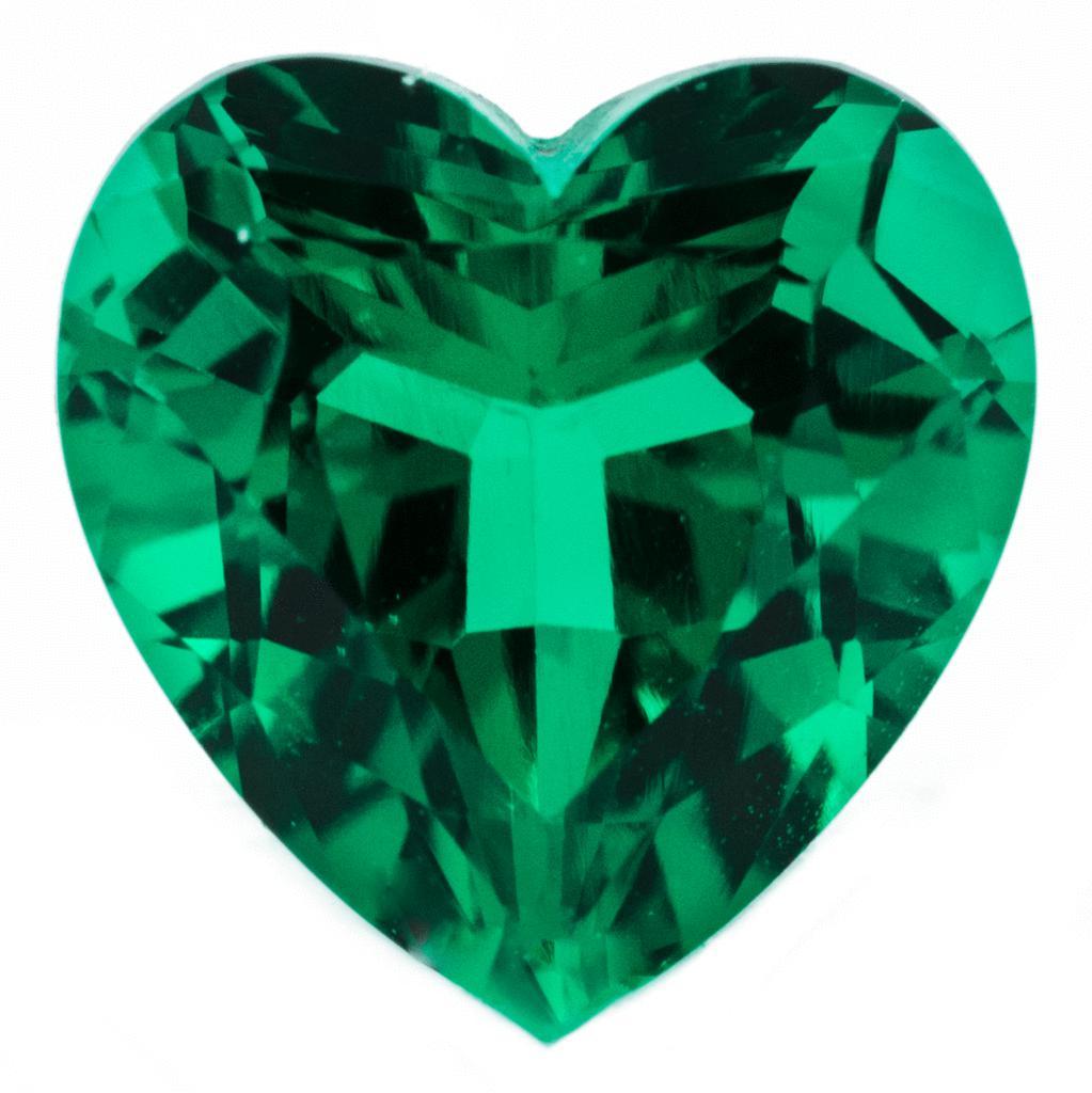 Heart FAB Lab-Grown Emerald Gems-FIRE & BRILLIANCE