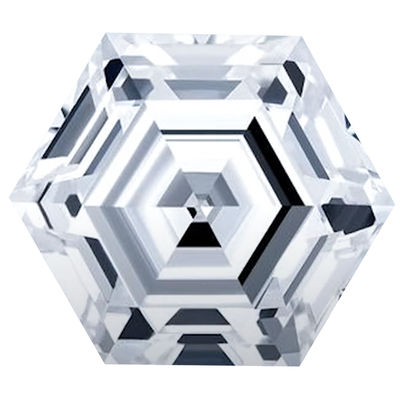 Hexagon Step Cut Diamond Faceted FAB Moissanite Loose Stone