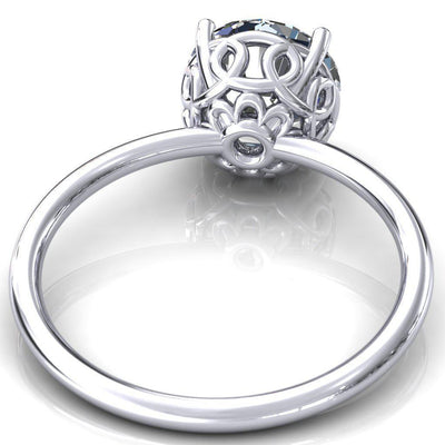 Infinite Love Round Moissanite Engagement Ring-Custom-Made Jewelry-Fire & Brilliance ®