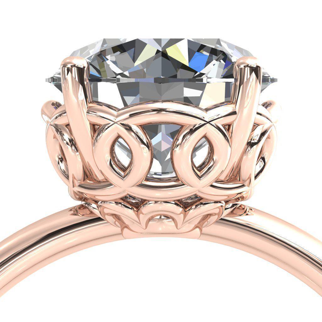 Infinite Love Round Moissanite Engagement Ring-Custom-Made Jewelry-Fire & Brilliance ®