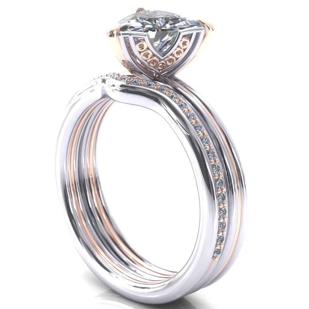 Izabel Trillion Moissanite 3 Prong Engagement Ring-Custom-Made Jewelry-Fire & Brilliance ®