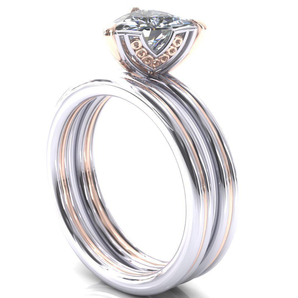 Izabel Trillion Moissanite 3 Prong Engagement Ring-Custom-Made Jewelry-Fire & Brilliance ®