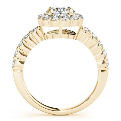 Jana Round Moissanite Cathedral Halo Engagement Ring-Custom-Made Jewelry-Fire & Brilliance ®