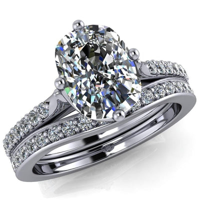Jemma Cushion Moissanite Genovia 4 Prong Engagement Ring-Custom-Made Jewelry-Fire & Brilliance ®