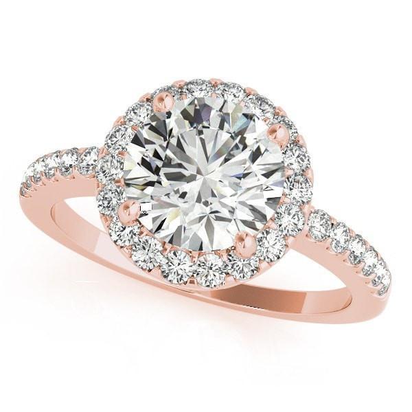 Jennifer Round Moissanite Halo Engagement Ring-Custom-Made Jewelry-Fire & Brilliance ®