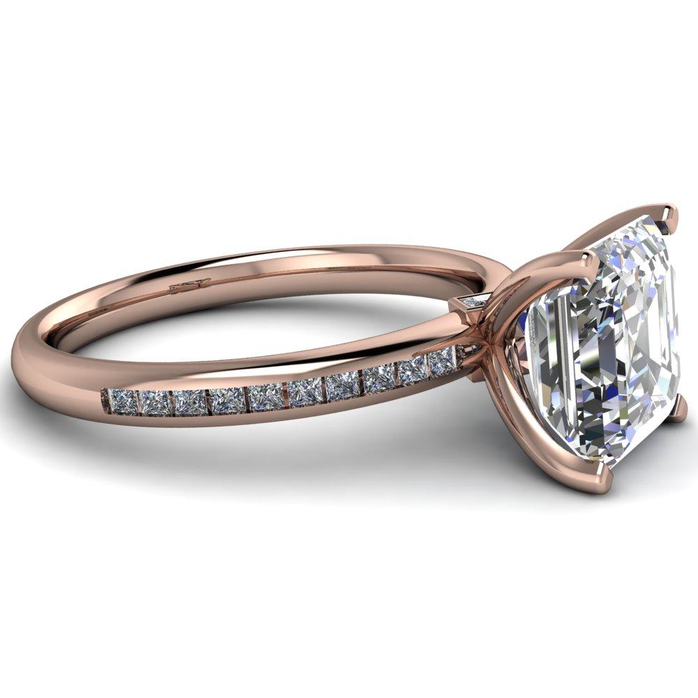 Joanna Asscher Moissanite Channel-Set Princess Diamond Ring-Custom-Made Jewelry-Fire & Brilliance ®
