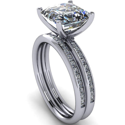 Joanna Asscher Moissanite Channel-Set Princess Diamond Ring-Custom-Made Jewelry-Fire & Brilliance ®