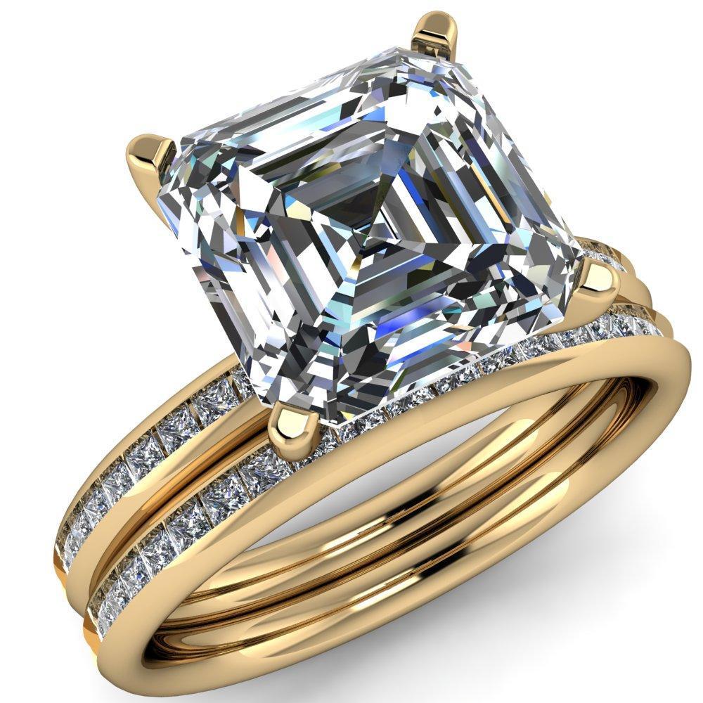 Joanna Asscher Moissanite Channel-Set Princess Diamond Ring-Custom-Made Jewelry-Fire & Brilliance ®