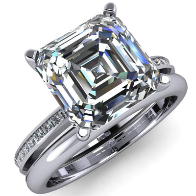 Joanna Asscher Moissanite Channel-Set Princess Diamond Ring-Custom-Made Jewelry-Fire & Brilliance ®