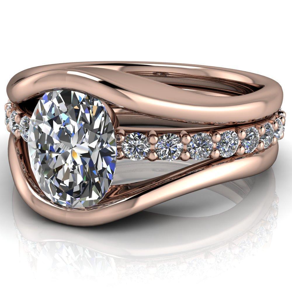 Johanna Oval Moissanite Thick Band Ring-Custom-Made Jewelry-Fire & Brilliance ®