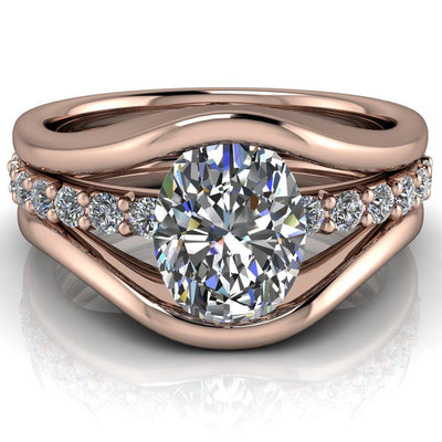 Johanna Oval Moissanite Thick Band Ring-Custom-Made Jewelry-Fire & Brilliance ®