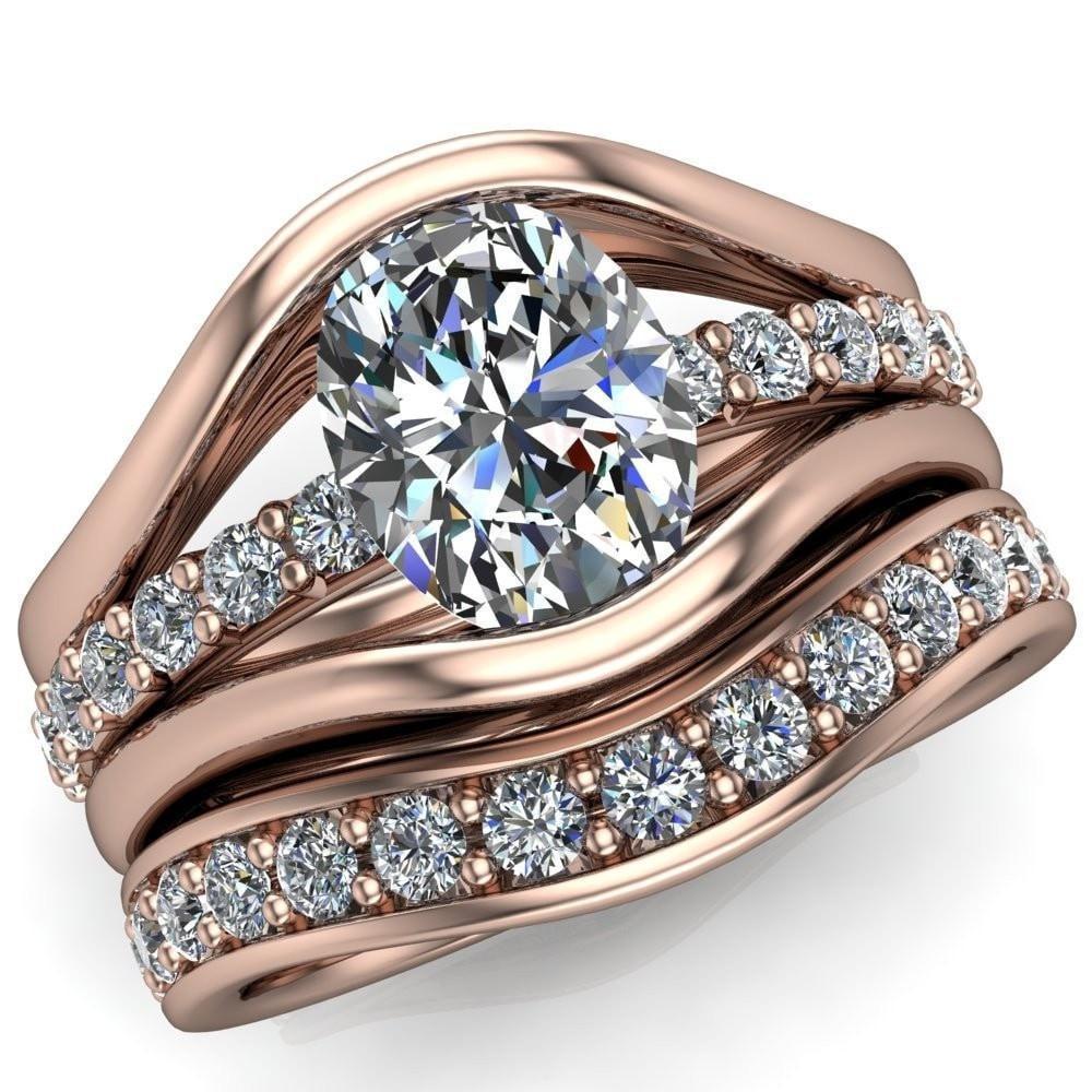 Johanna Oval Moissanite Thick Band Ring-Custom-Made Jewelry-Fire & Brilliance ®