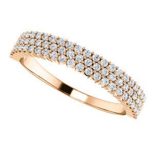 Juliette Round Moissanite or Diamond 1/2 Eternity Micro Pave Band-Wedding and Anniversary Bands-Fire & Brilliance ®