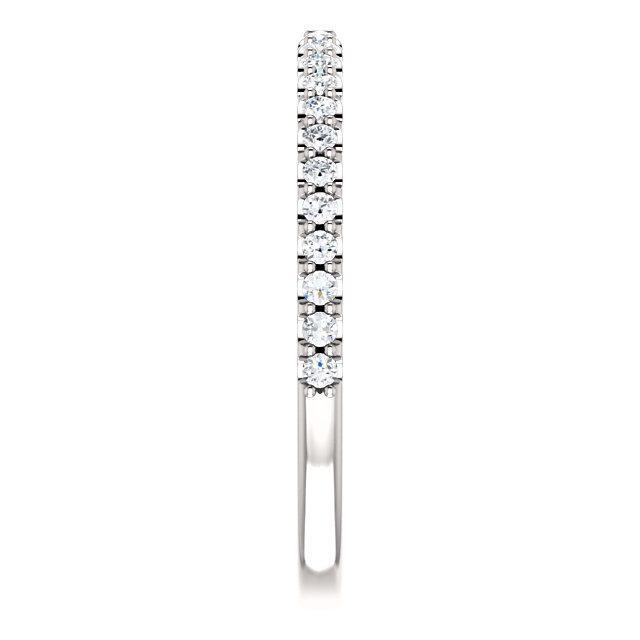 Juliette Round Moissanite or Diamond 1/2 Eternity Prong Ice Solitaire Band-Wedding and Anniversary Bands-Fire & Brilliance ®