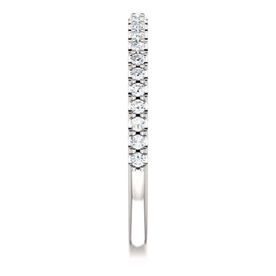 Juliette Round Moissanite or Diamond 1/2 Eternity Prong Ice Solitaire Band-Wedding and Anniversary Bands-Fire & Brilliance ®