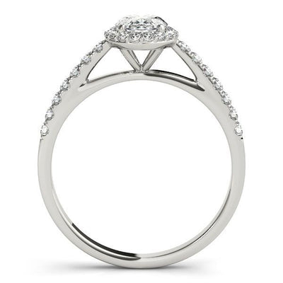 Karas Oval Moissanite Catheral Halo Engagement Ring-Custom-Made Jewelry-Fire & Brilliance ®