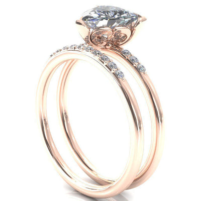 Kasia Trillion Moissanite 3 Prong Engagement Ring-Custom-Made Jewelry-Fire & Brilliance ®